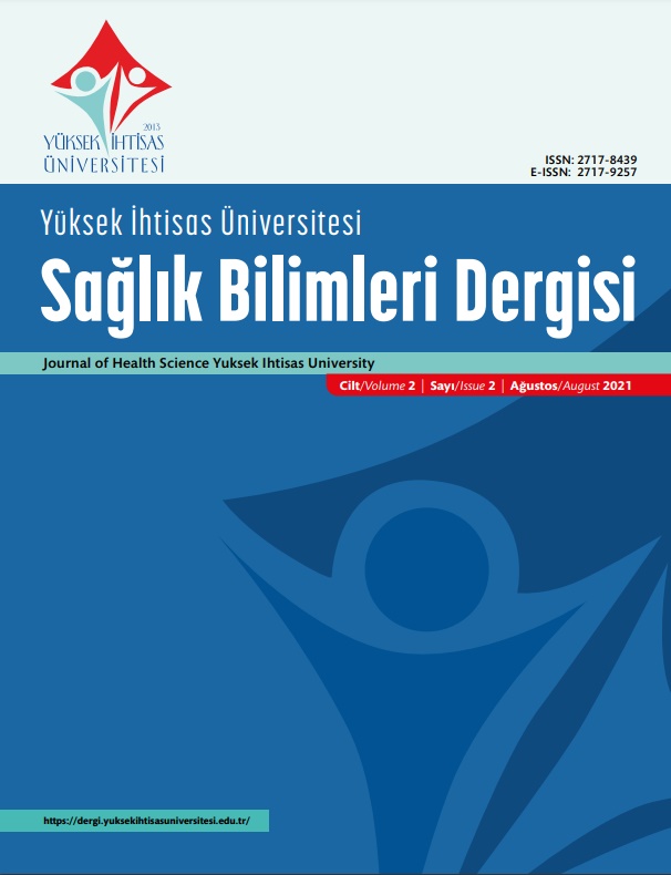 Yüksek İhtisas Üniversitesi Sağlık Bilimleri Dergisi Cilt 2 Sayı 2