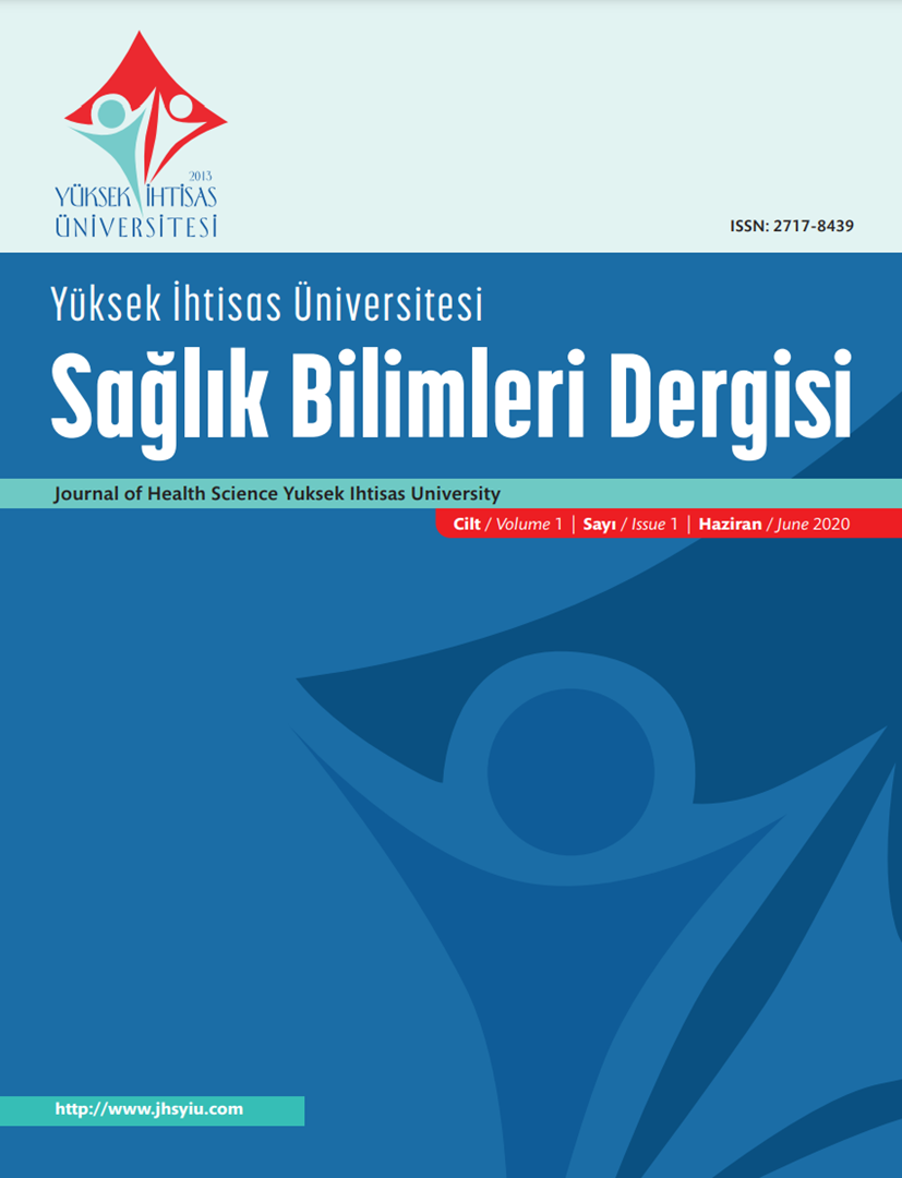 Yüksek İhtisas Üniversitesi Sağlık Bilimleri Dergisi Cilt 1 Sayı 1