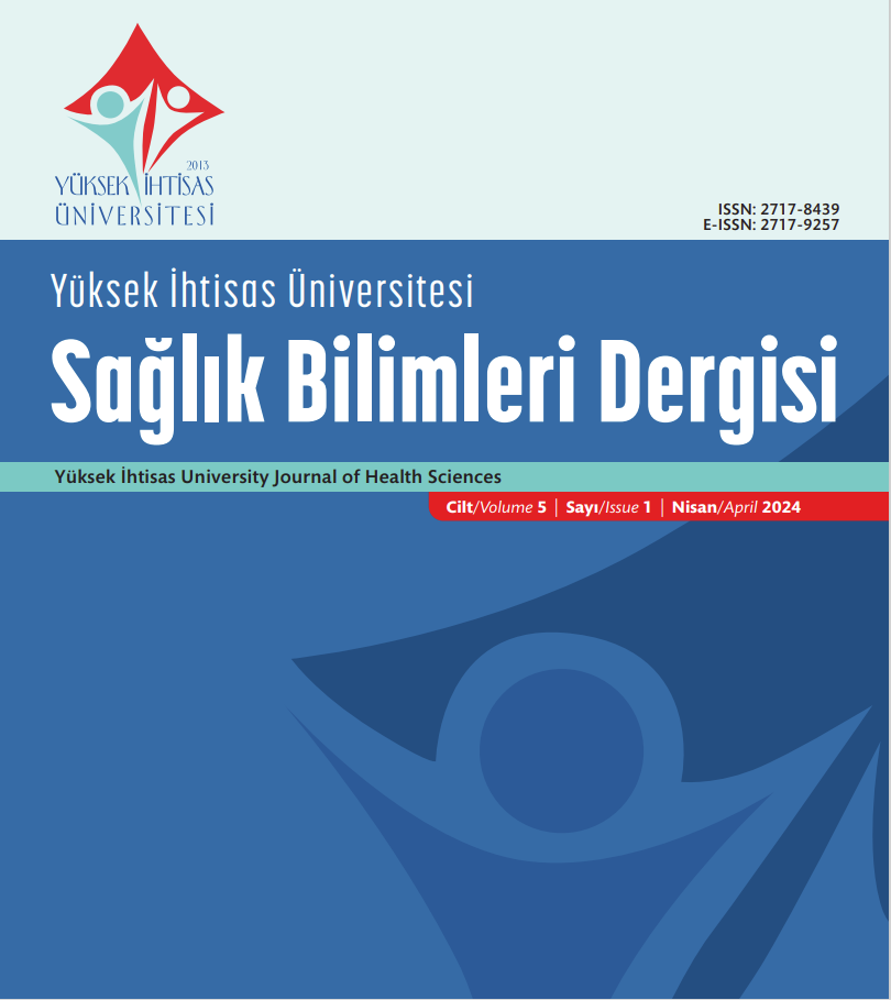 Yüksek İhtisas Üniversitesi Sağlık Bilimleri Dergisi Cilt 5 Sayı 1