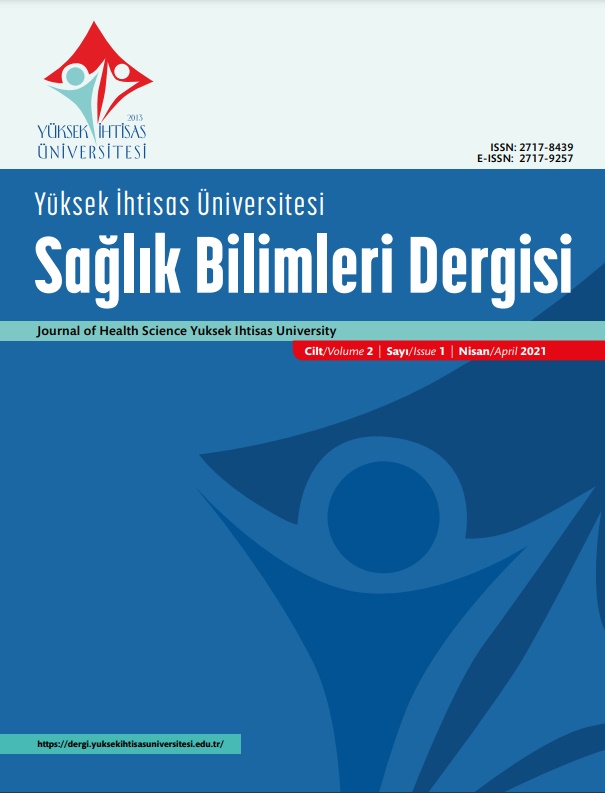 Yüksek İhtisas Üniversitesi Sağlık Bilimleri Dergisi Cilt 2 Sayı 1