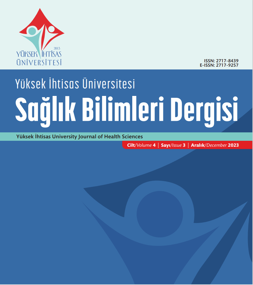 Yüksek İhtisas Üniversitesi Sağlık Bilimleri Dergisi Cilt 4  Sayı 3