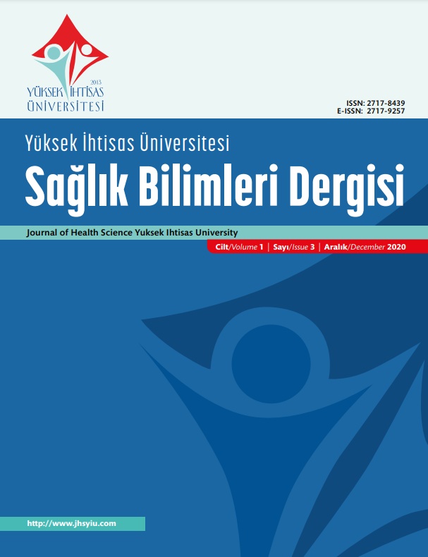 Yüksek İhtisas Üniversitesi Sağlık Bilimleri Dergisi Cilt 1 Sayı 3