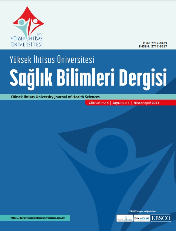 Yüksek İhtisas Üniversitesi Sağlık Bilimleri Dergisi Cilt 4 Sayı 1
