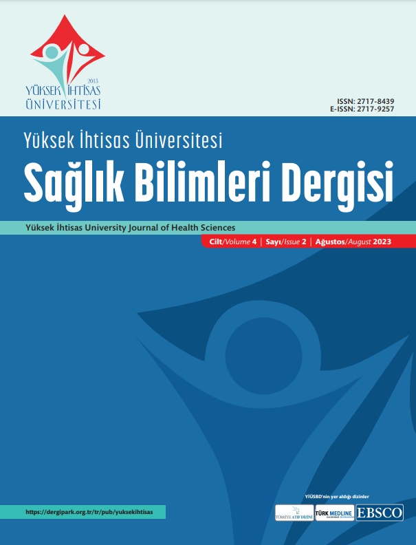 Yüksek İhtisas Üniversitesi Sağlık Bilimleri Dergisi Cilt 4 Sayı 2